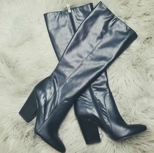 BCBG black knee high Jetina pointed heel boots 8.5